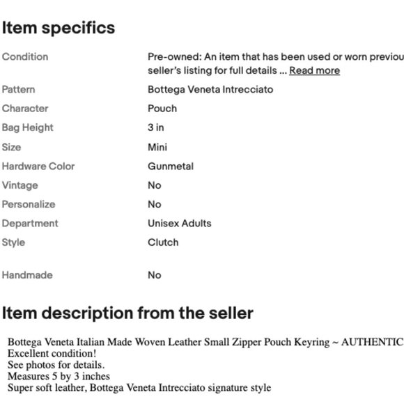 EUC Bottega Veneta Intrecciato Brown key pouch Card holder Buttery soft … - Picture 13 of 14